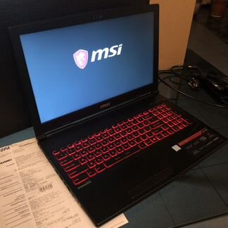 Игровой ноутбук MSI/Intel 7+GTX 1050TI