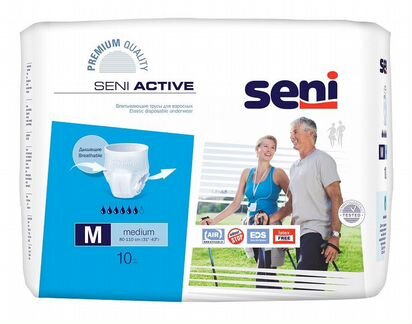 Впитывающие трусы Seni Active, размер M, 10 шт