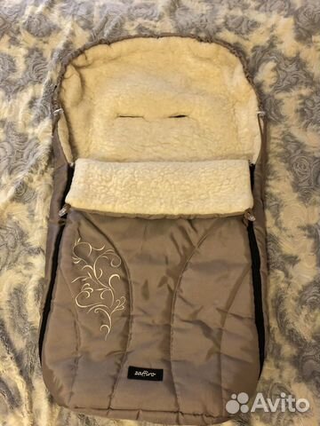 Конверт для коляски санок на овчине