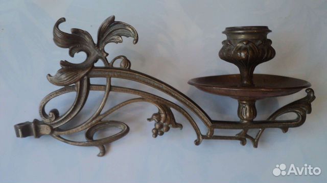 Бронзовый подсвечник Виноград 19 век. Модерн