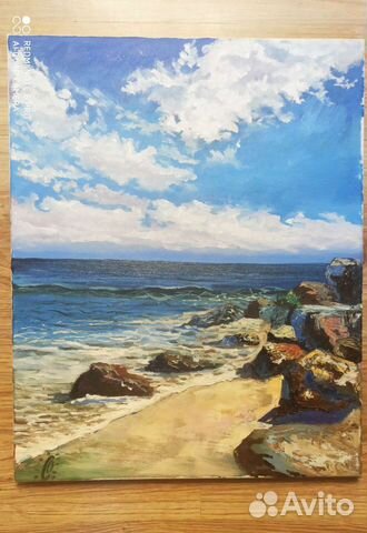 Картина маслом Берег моря