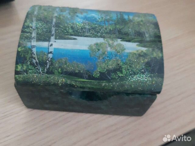 Шкатулка из камня малахит