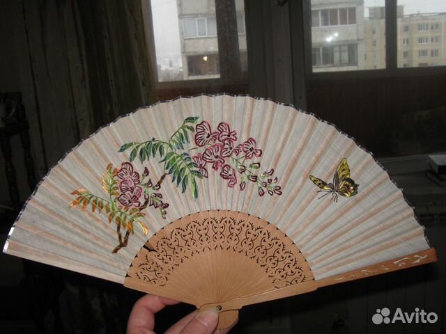 Антикварный японский веер