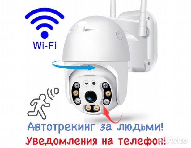 Wi-Fi IP камера поворотная со слежением за людьми