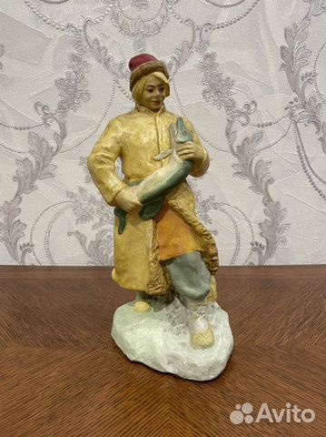 Гипсовая статуэтка «Емеля с щукой»