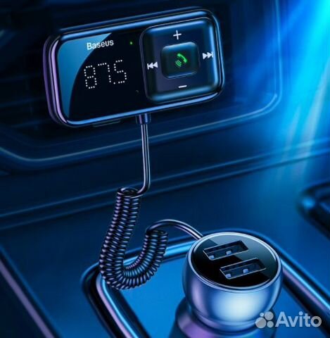 FM-трансмиттер с блютуз Baseus S-16, MP3 -Гарантия