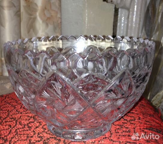 Хрустальная большая ваза. СССР