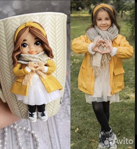 Кукла по фото, брелок, кружка, рамка ручной работы