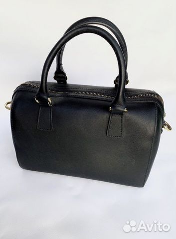 Сумка женская натуральная кожаная черная