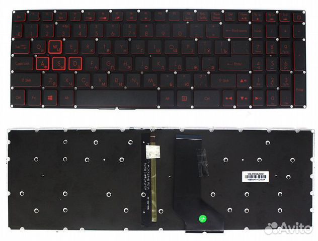 Клавиатура для ноутбука Acer Nitro 5 AN515, AN515
