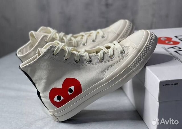 Кеды Converse Comme Des Garson Play White High