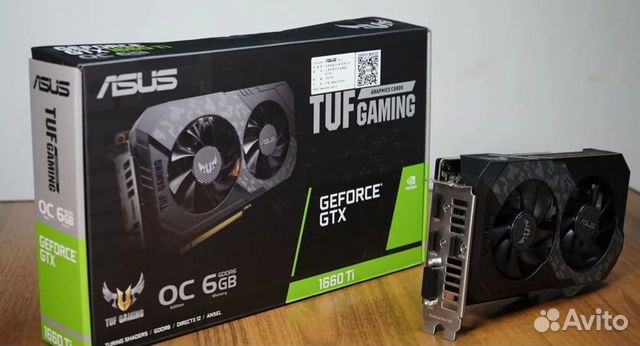 GTX 1660 Ti Видеокарта asus TUF Gaming OC новая