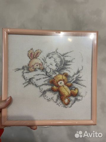Картина вышивка крестом малыш в подарок