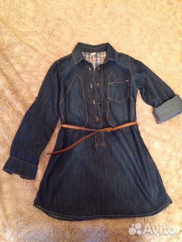 Джинсовая рубашка(zara), Джинсовый сарафан(новый)