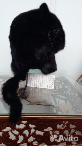 Новая стильная норковая Шапка-Кошка