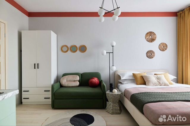 

Квартира-студия, 25 м², 2 кровати