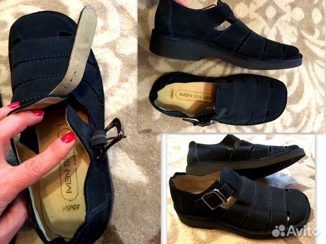 Новые сандали Handmade Men Shoes 28 см Новые сандали Handmade Men Shoes 28 см
