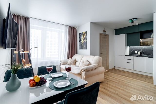 

Квартира-студия, 35 м², 2 кровати