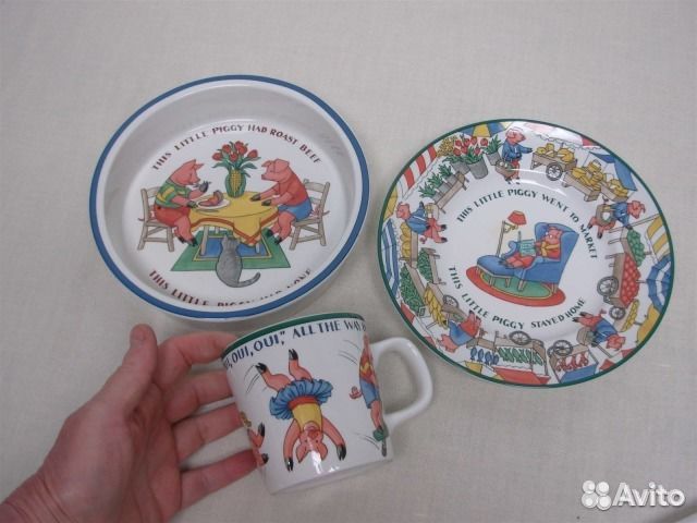 Набор посуды для ребенка Tiffany, новый 3 предмета Набор посуды для ребенка Tiffany, новый 3 предмета