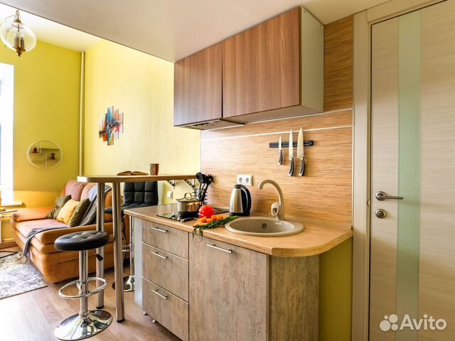 

Квартира-студия, 28 м², 2 кровати