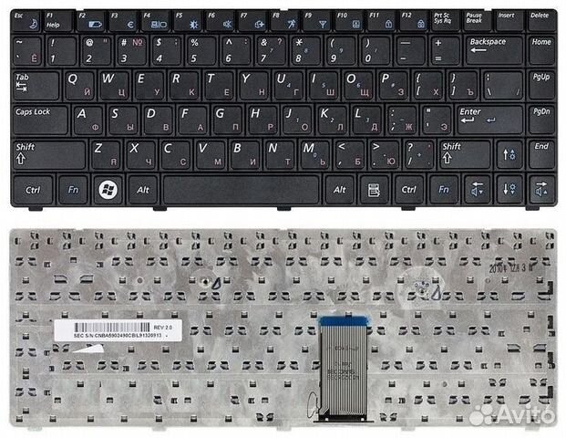 Клавиатура для ноутбука samsung R418, R420, RV408