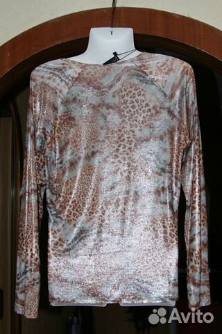 Леопардовая кофта R AND CO, Италия, 46-48, новая