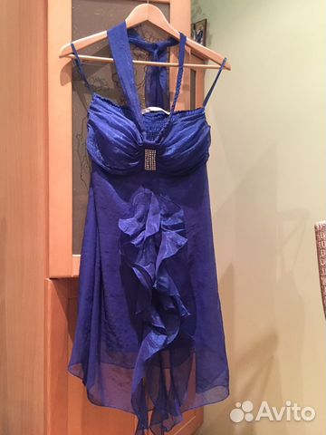 Воздушное платье небесно-голубого цвета