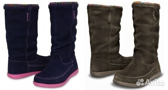 Сапоги Crocs Adela Suede Boot натуральная замша