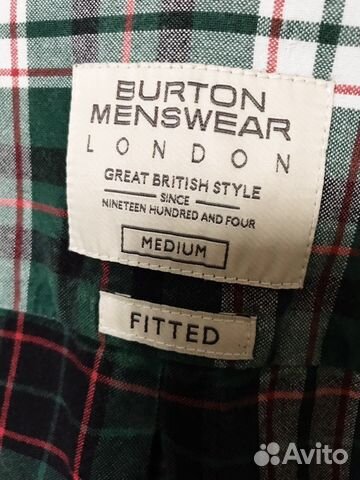Рубашка муж в клетку Burton Menswear M Рубашка муж в клетку Burton Menswear M