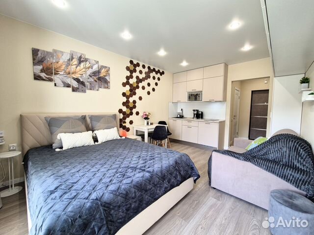 

Квартира-студия, 28 м², 2 кровати