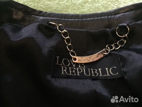 Куртка кожаная черная новая Love Repablic р-р 42 Куртка кожаная черная новая Love Repablic р-р 42
