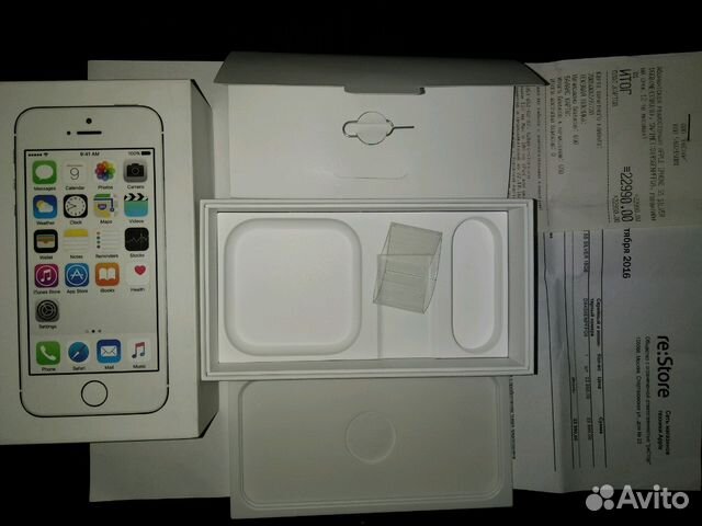 Коробка от iPhone 5S 16Гб, Silver