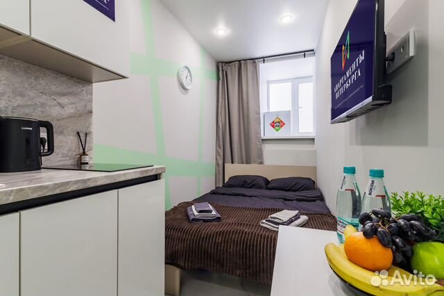 

Квартира-студия, 10 м², 1 кровать