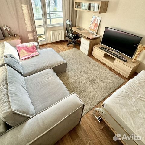 

1-к. квартира, 40 м², 2 кровати