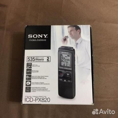 Цифровой диктофон Sony ICD PX820, 2 Гб, как новый
