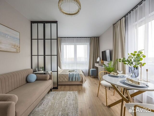 

Квартира-студия, 28 м², 2 кровати