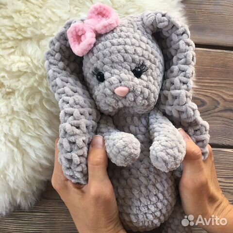 Мягкая вязаная игрушка Зайчик Мягкая вязаная игрушка Зайчик