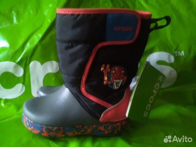 Новые мигающие дутики crocs, оригинал, до -15 С