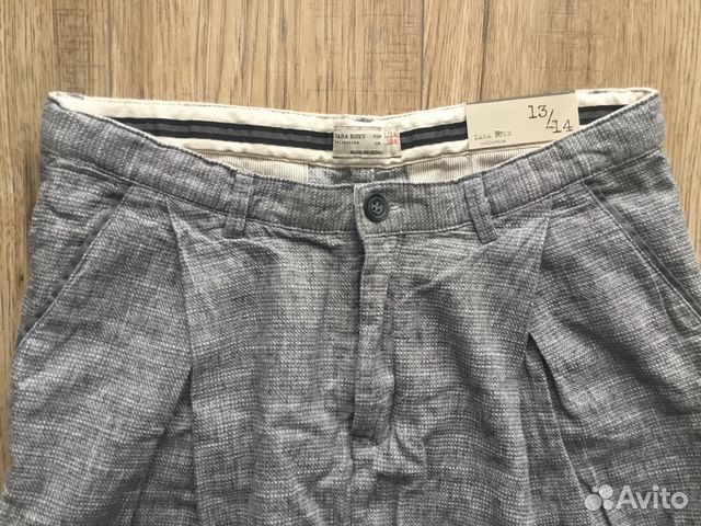 Новые брюки Zara, смесовой лён, 13-14л (170см)