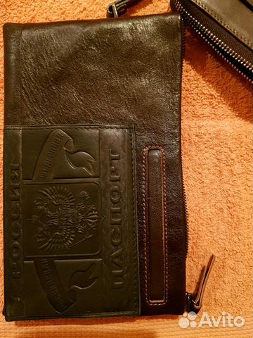 Клатч кожаный