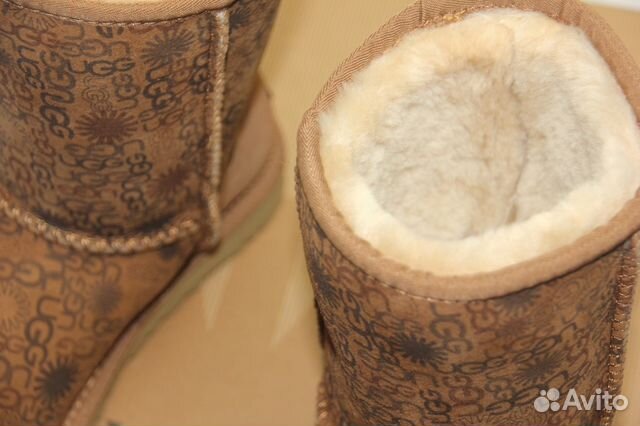 Угги новые UGG Australia Logo рыжие с логотипами Угги новые UGG Australia Logo рыжие с логотипами