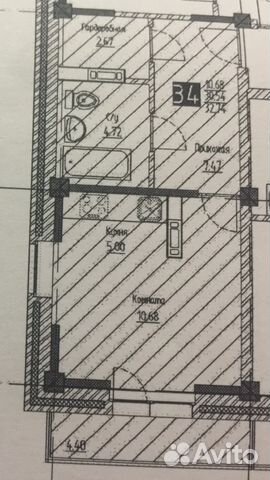 Студия, 32.7 м², 8/9 эт.