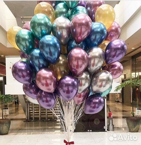 Воздушные шары хром