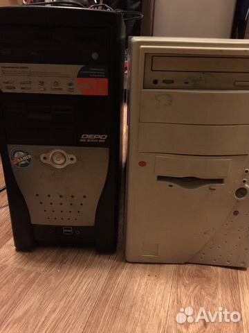 Два компьютера и монитор