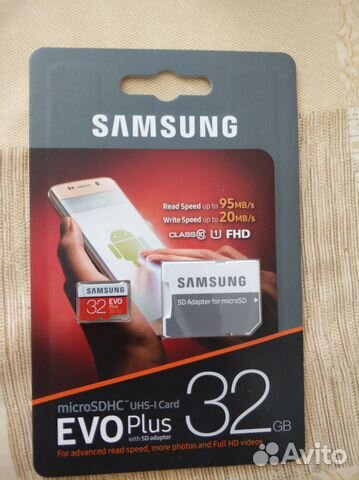 SAMSUNG EVO plus 32GB флеш карта