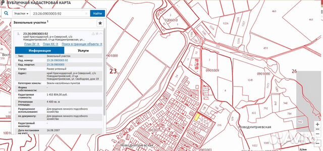 Кадастровая карта новодмитриевская