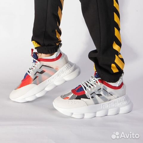 versace chain reaction white red blue