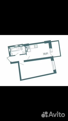 1-к квартира, 40 м², 7/24 эт. 1-к квартира, 40 м², 7/24 эт.