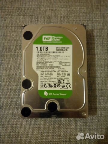 Продам жесткий диск HDD 1TB WD WD10ears