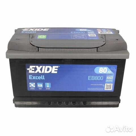 Аккумулятор Exide Exell EB800 80 Ач